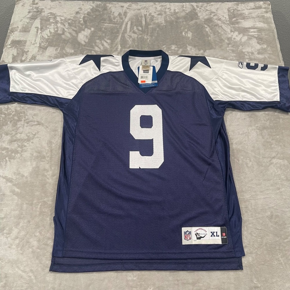 Reebok Dallas Cowboys Jersey Mens XL Tony Romo #9 Throwback Vintage NEW